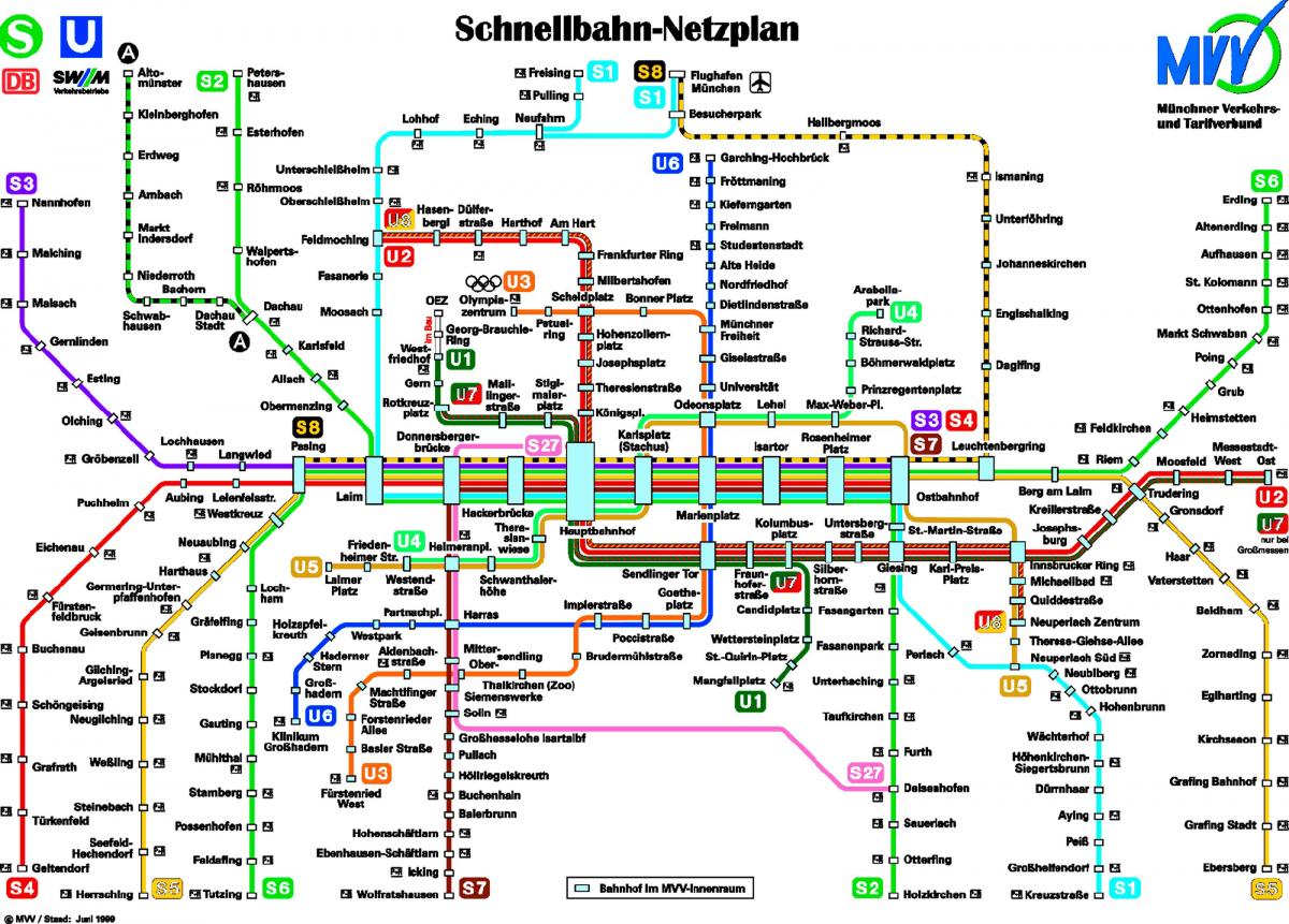 Mapa munchen metro