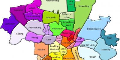 Municheko eskualde mapa