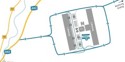 Municheko aireportuan autoen alokairua mapa